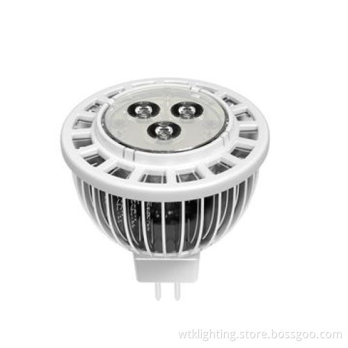 3W GU10 LED spotlight with input voltage of 100-240V AC